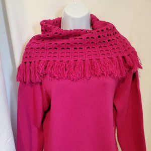 Women's Norton McNaughton Sweater - Fuschia Size Medium